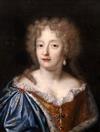 Circle of Pierre Mignard (1612-1695) Head and shoulder portrait of Anne d'Autrich, Queen of France 14 x 11in.                          