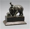 A Burmese bronze model elephant                                                                                                        