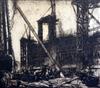 Sir Frank Brangwyn (1867-1956) Building the Victoria and Albert Museum 19.75 x 24in.                                                   