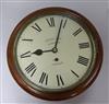 A late Victorian mahogany eight day wall clock by Josiah Day, Ludgate, London diameter 31cm                                            