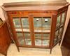 An Edwardian satinwood banded mahogany glazed china display cabinet                                                                    