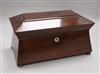 A Victorian mahogany sarcophagus shaped tea caddy width 34cm height 19cm                                                               