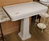 A French glazed ceramic medical table W.78cm                                                                                           