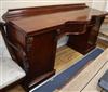 An early Victorian mahogany serpentine sideboard W.210cm                                                                               