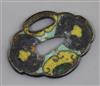 A Japanese cloisonne enamel Tsuba, Edo period                                                                                          