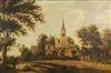 19th Century Flemish School Church in a landscape 15.75 x 23.25in.                                                                     