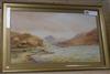 Alexander Williams RHA watercolour, "Stags Rock, Upper Lake Kylencope" 28 x 48cm.                                                      