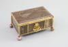 A German ormolu mounted hardstone casket, 19th century 5 x 9.5cm, 8cm high.                                                                                                                                                 