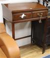 A George III style mahogany clerks desk W.76cm.                                                                                        