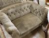 An Edwardian button backed Chesterfield settee W.125cm                                                                                 