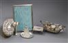 A small collection of silver and silver-mounted items,                                                                                 