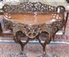 An Indian rosewood console table W.130cm                                                                                               