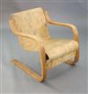 An Alvar Aalto for Finmar Ltd model 31 cantilever chair, W.1ft 11.75in. D.2ft 4in. H.2ft 3in.                                          