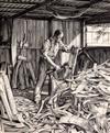 William Washington (1885-1956) 'Wood Shaving' 10 x 8.25in.                                                                             