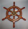 A small Simpson Lawrence teak ship's wheel length 51cm                                                                                 