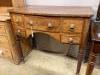 A small Regency mahogany bowfront sideboard, length 98cm, depth 52cm, height 90cm                                                                                                                                           