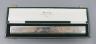 A cased modern Britannia standard silver 'Rule' ruler, engraved with the names and dates of the English Monarchy, by Richard O. A. Jarvis, London, 1977, 9.5oz.                                                             