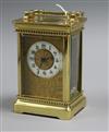 A brass carriage timepiece                                                                                                             