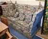 A two seater Knowle settee upholstered in tapestry fabric W.190cm                                                                      