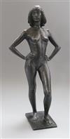 Manfred Von Diepold (1926-1997). A bronze of a standing nude woman, 1 of 1, height 38cm                                                