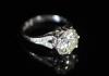 A 20th century 18ct white gold and platinum set single stone diamond ring, with diamond set shoulders                                                                                                                       