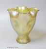 A Loetz type lemon ground iridescent glass vase, 16cn                                                                                                                                                                       