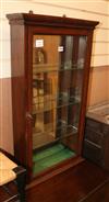 A late Victorian mahogany wall cabinet W.49cm                                                                                          