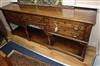 A reproduction oak low potboard dresser W.202cm                                                                                        