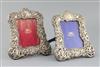 A pair of Edwardian repousse silver mounted photograph frames, by Goldsmiths & Silversmiths Co Ltd,                                    