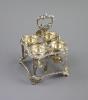 A George IV silver square egg cruet by Joseph Angel I                                                                                                                                                                       