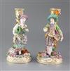 A pair of Minton candlestick figures, c.1835-36, 22cm, minor faults                                                                    