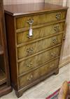 A reproduction mahogany chest of drawers W.80cm                                                                                        