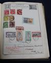 A stamp album                                                                                                                          