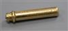 A late Victorian yellow metal overlaid propelling pencil (a.f.).                                                                       