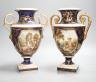 A pair of Derby two handled vases, early 19th century 29cm                                                                                                                                                                  