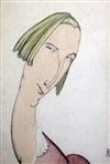 Albert Victor Ormsby Wood (1904-1977) Portrait of Edith Sitwell 12.75 x 8.5in.                                                         