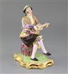 A Minton figure 'Spanish guitar player', c.1830, 19cm, slight restoration                                                              