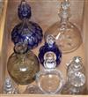 A collection of glass decanters                                                                                                        