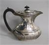 An Edwardian silver hot water jug, Birmingham, 1904, gross 18 oz.                                                                      