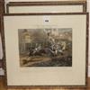 After Henry Alken, set of four colour aquatints, 'The First Steeple Chase on Record', overall 50 x 55cm                                