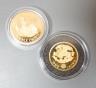 Two London Mint Tristan da Cunha gold double crowns, cased with certificates                                                                                                                                                