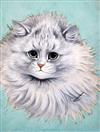 Louis Wain (1860-1939) Cat's Head, artwork for a J.Salmon 'Happy Birthday' postcard 14.25 x 10.75in.                                   