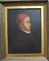 19th century English School, oil on canvas, portrait of a clergyman, 16 x 44cm                                                         