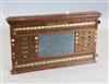 A Burroughes & Watts mahogany snooker and billiards scoreboard, width 39in. height 22in.                                               