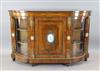 A Victorian ormolu mounted marquetry inlaid walnut credenza, W.5ft 7.5in. D.1ft 4in. H.3ft 8in.                                        