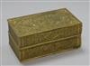 A French Second Empire ormolu ink stand, H 5cm x W 11.5 x D 6.5cm                                                                      