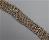 A Victorian yellow metal guard chain, 158cm.                                                                                           