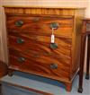 A small Georgian mahogany three-drawer chest W.77cm                                                                                    