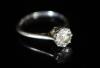 An 18ct white gold and solitaire diamond ring                                                                                                                                                                               