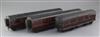 A set of three Exley LMS coaches, no's. 1221 and 8880 and car transporter 30710                                                        